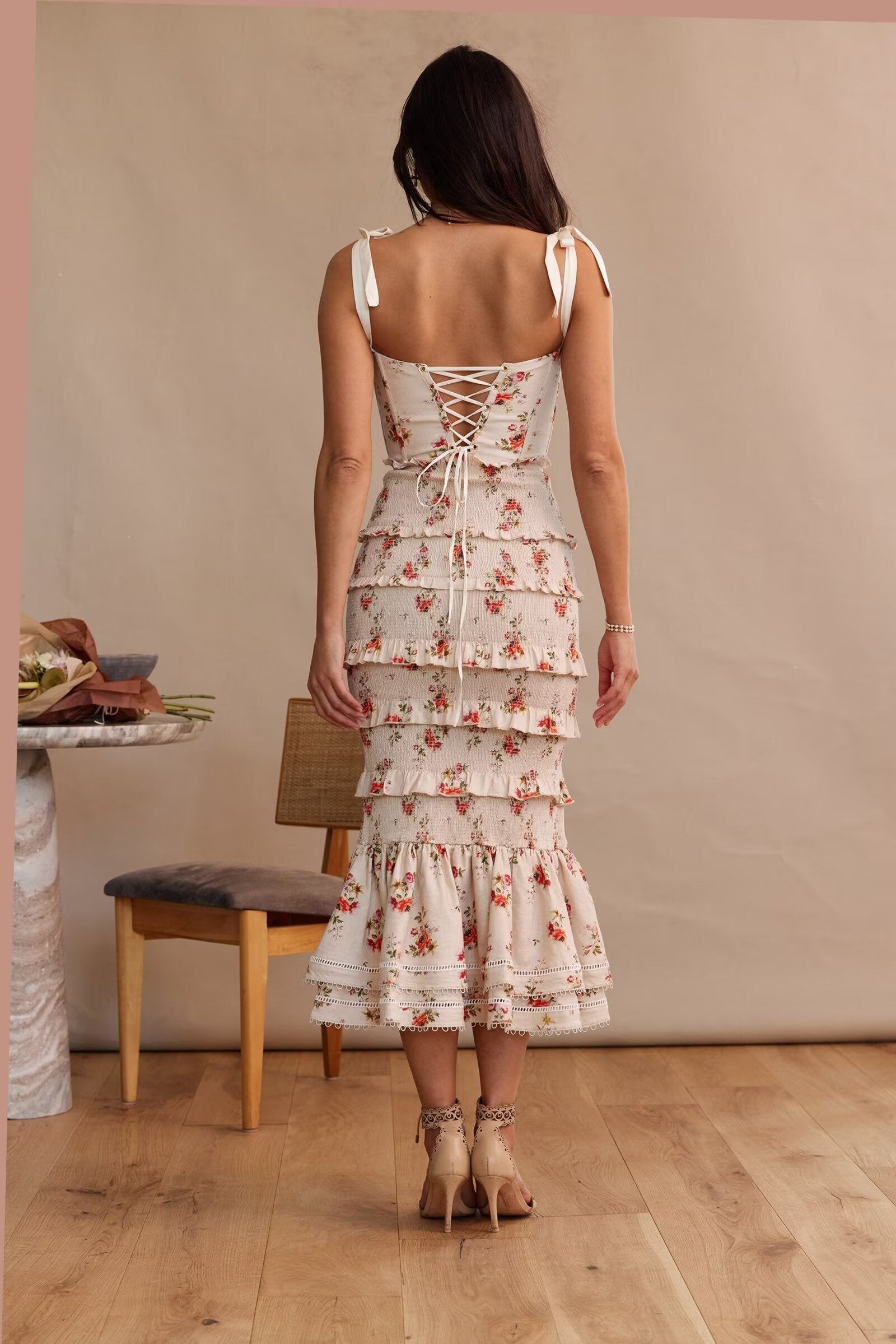 Pastoral Floral Boned Corset Top