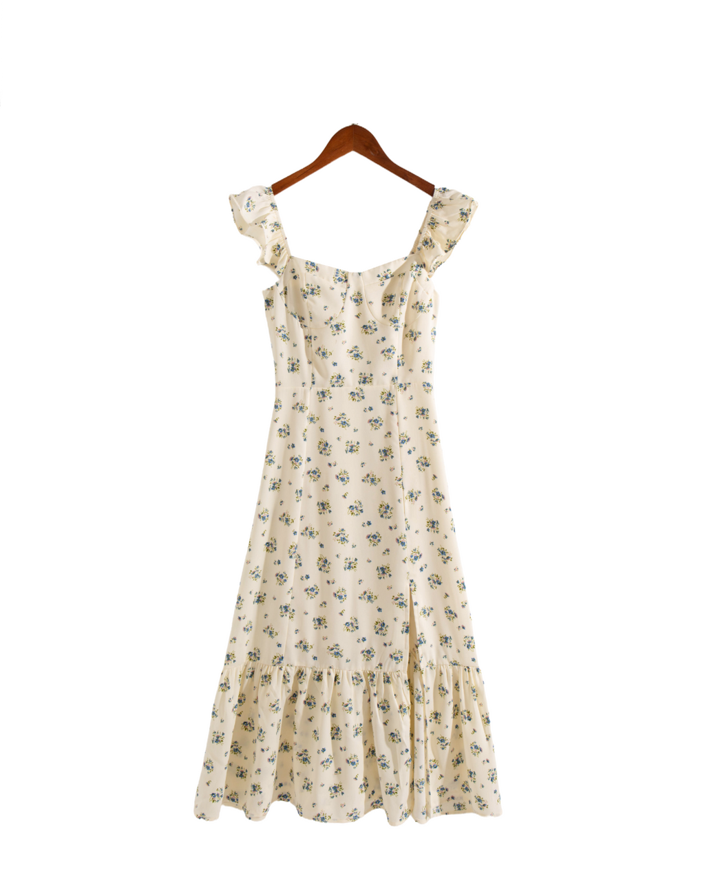 Women's Floral Smocked A-Line Midi Dress