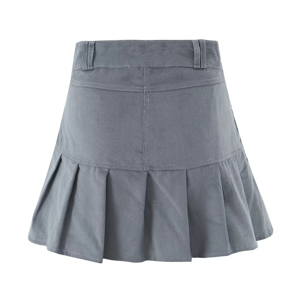 Corduroy For Summer Anti Exposure High Waist Sheath A Skirt