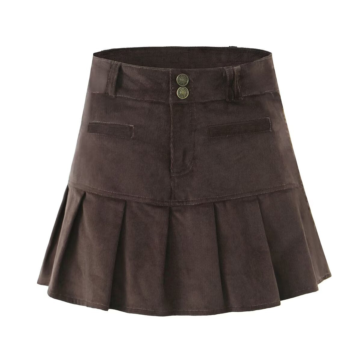 Corduroy For Summer Anti Exposure High Waist Sheath A Skirt