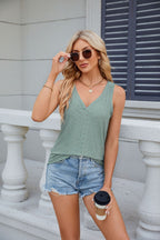 V-Neck Relaxed Sleeveless Tank Top