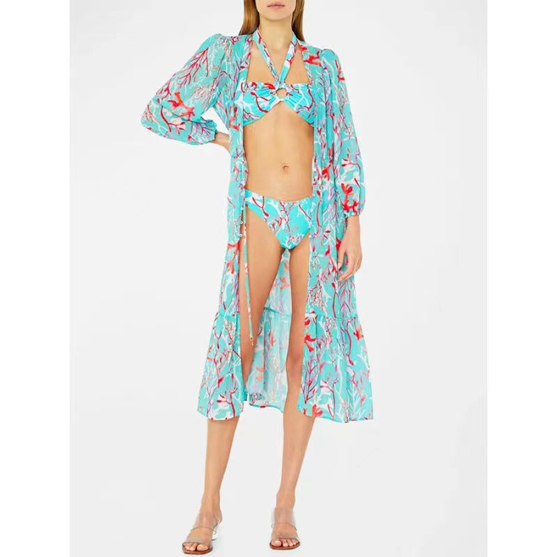 Halter Print Bikini Swimwear