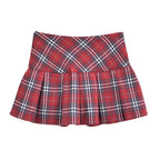 Women's Pleated French Plaid Shorts