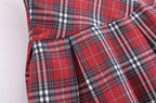Women's Pleated French Plaid Shorts