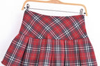Women's Pleated French Plaid Shorts