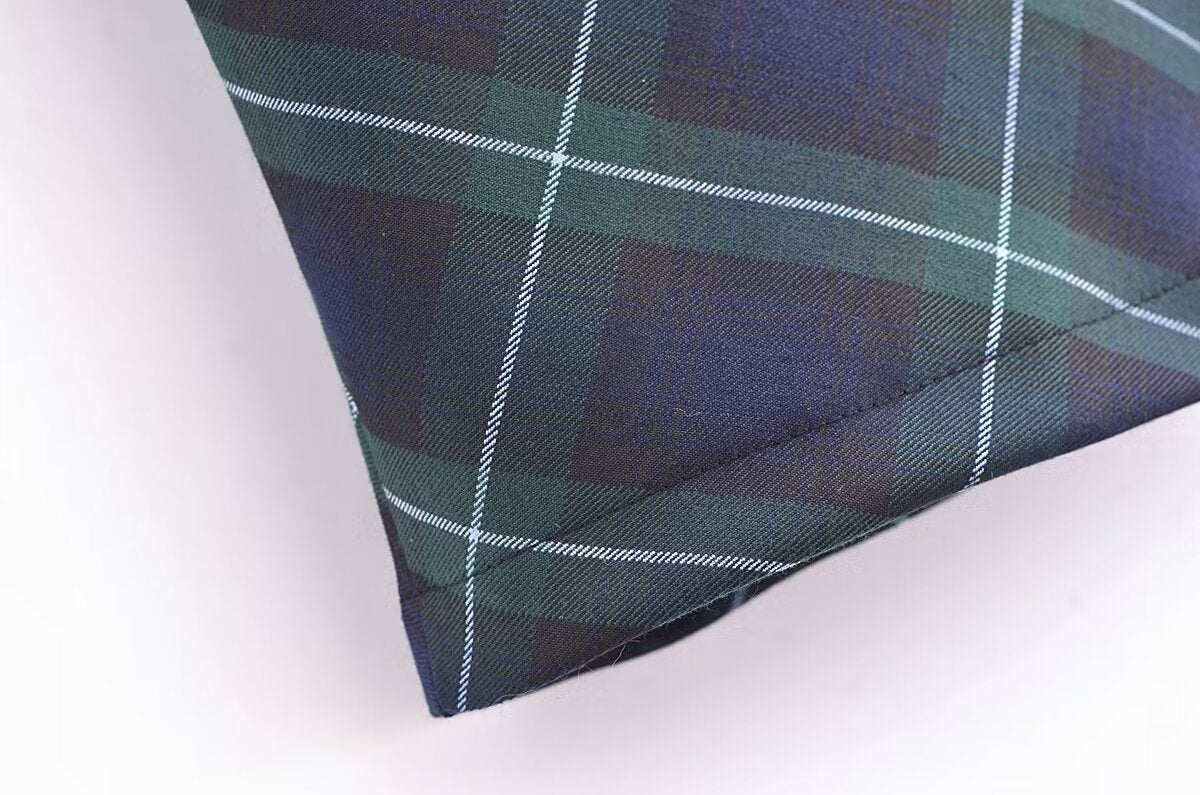Women's French Plaid High-Waisted Skirt