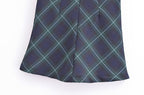 Women's French Plaid High-Waisted Skirt