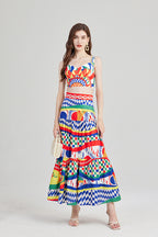 Women's 's Printed Strapless Skirt Set