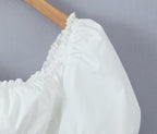 Women's Spring Square-Neck Puff-Sleeve Mini Dress