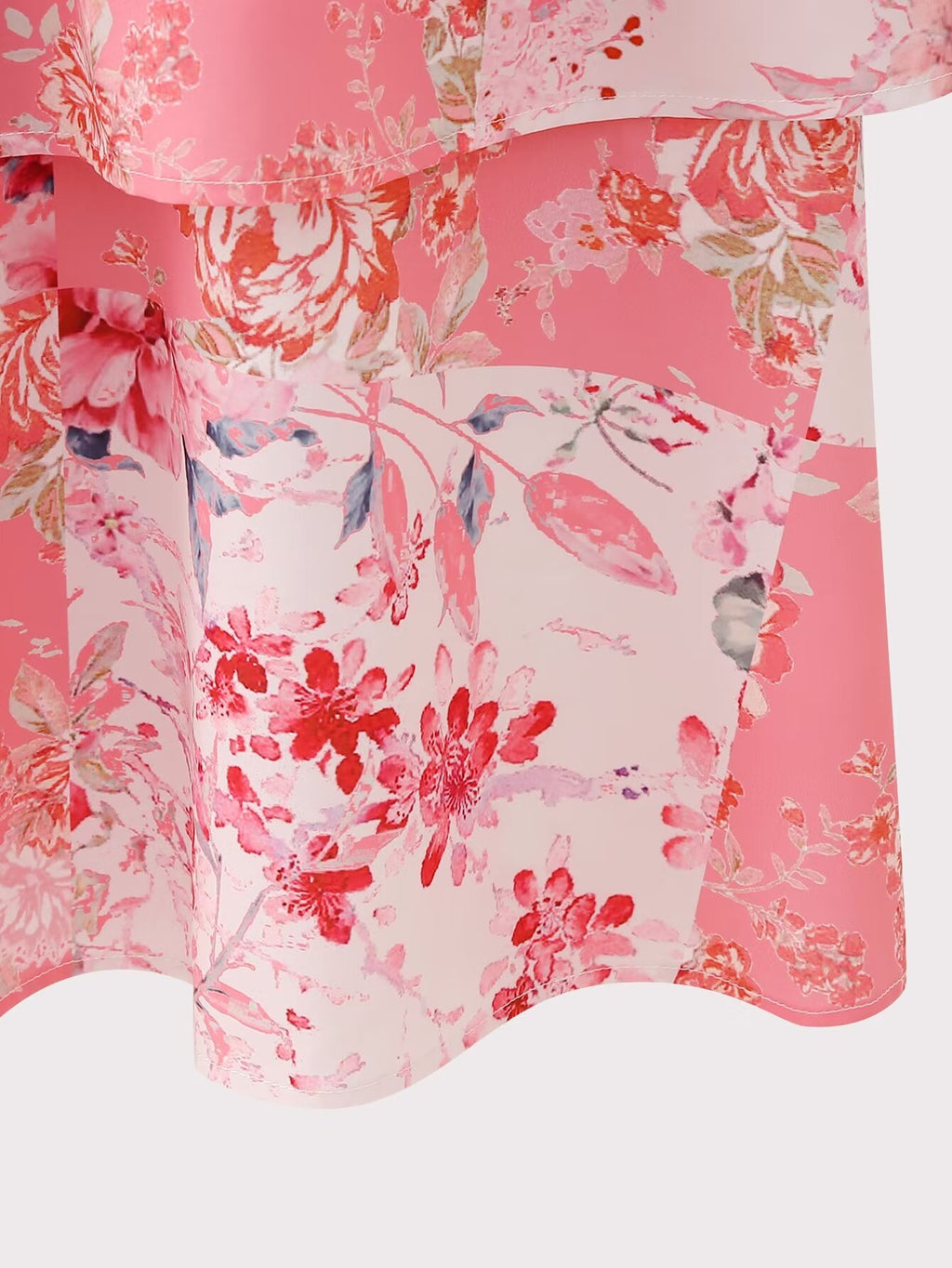 Women's V-Neck Floral Tie Sleeveless Dress