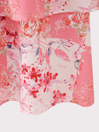 Women's V-Neck Floral Tie Sleeveless Dress