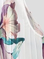 Women's Winter Casual Pleated Printed Sleeveless Dress