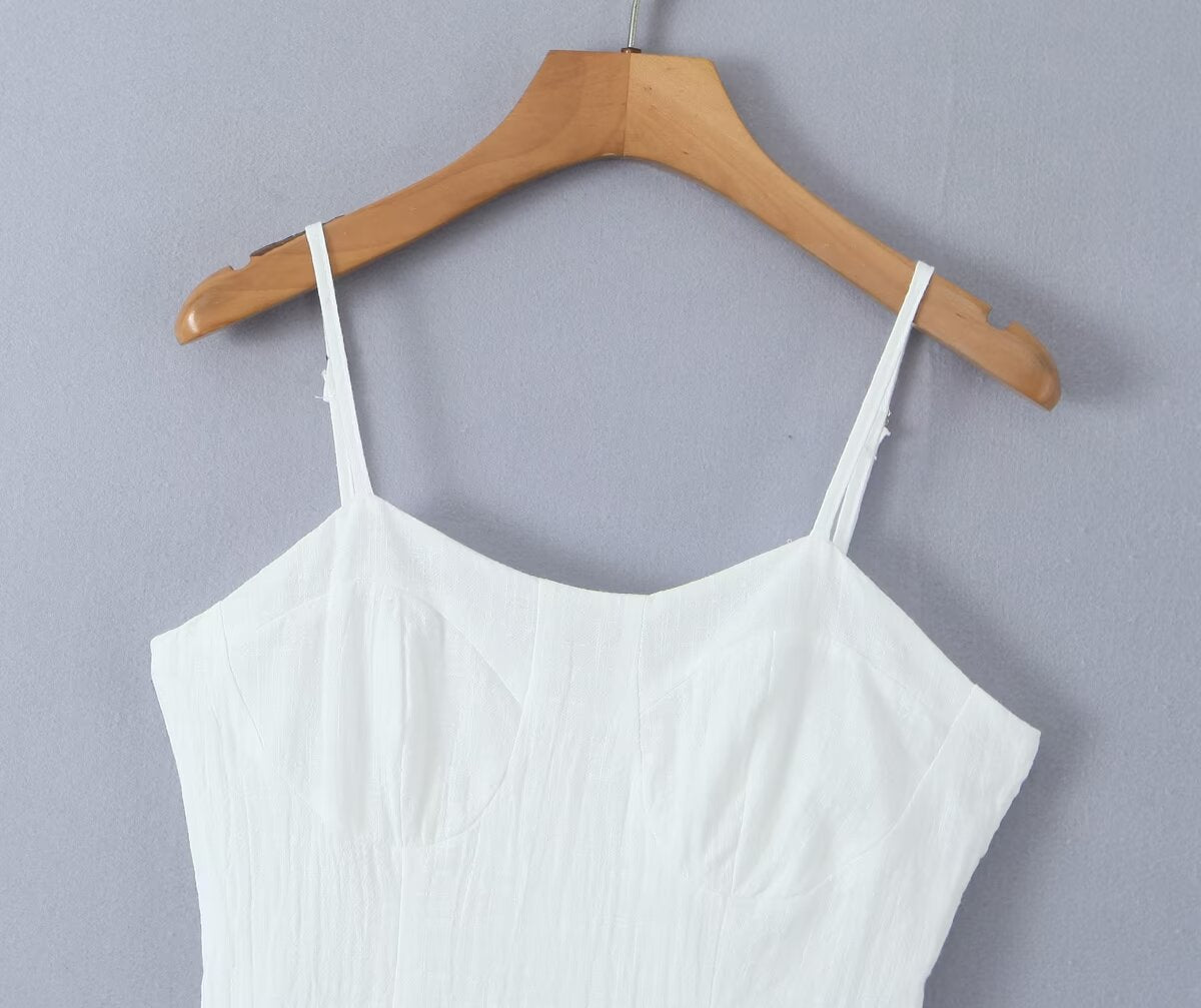 Backless Spaghetti-Strap Mini Dress