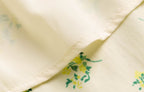 Women's French Floral Ruffle Square-Neck Split Dress
