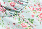 Women's Early Spring Sexy Sexy Square Neck Puff Sleeve Boning Corset Floral Print Slit Dress