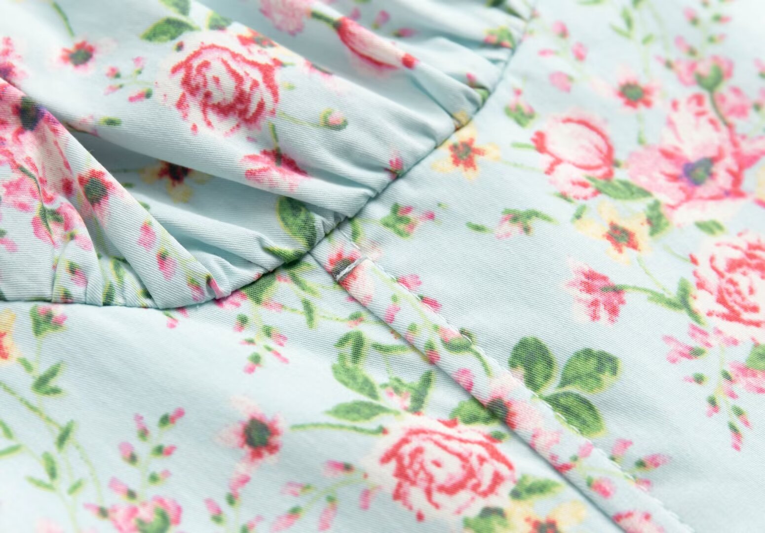 Women's Early Spring Sexy Sexy Square Neck Puff Sleeve Boning Corset Floral Print Slit Dress