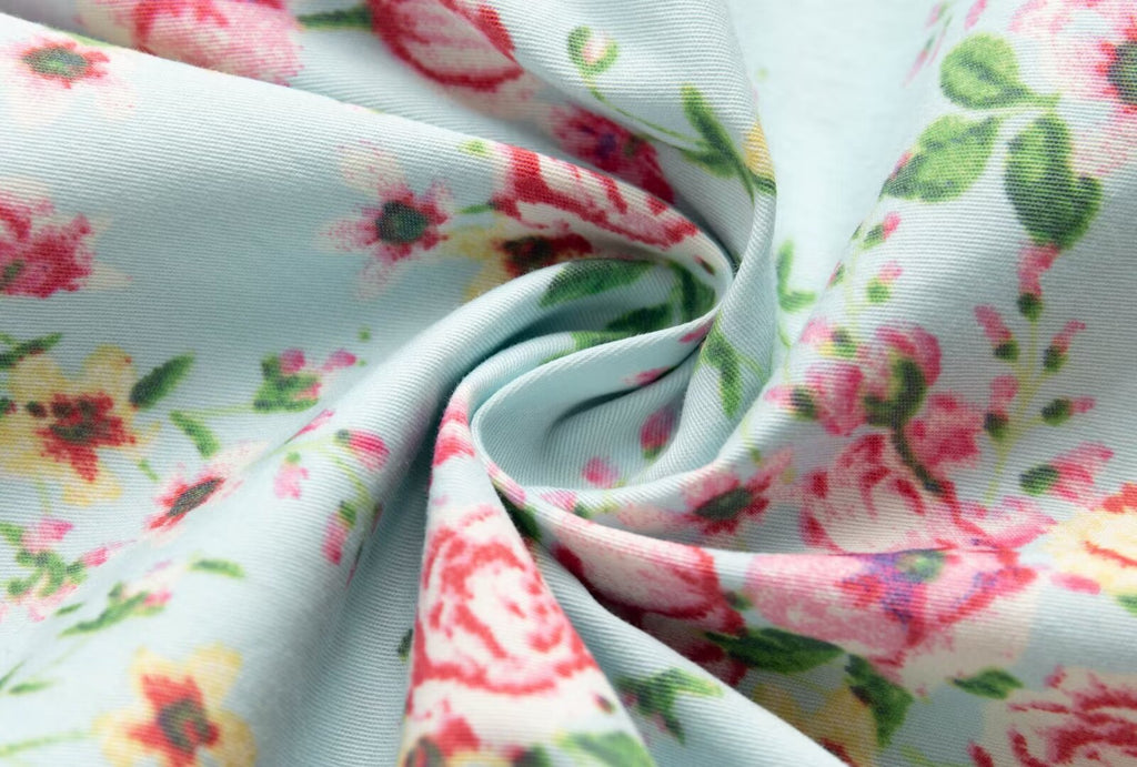 Women's Early Spring Sexy Sexy Square Neck Puff Sleeve Boning Corset Floral Print Slit Dress