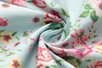 Women's Early Spring Sexy Sexy Square Neck Puff Sleeve Boning Corset Floral Print Slit Dress