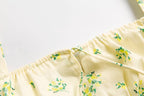 Women's Spring Summer French Sweet Fresh Floral Dress For Women Slim Fit Slit Mid Length
