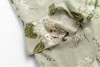 Women's Crew-Neck Floral Ruffle Fishtail Dress