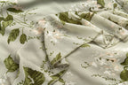 Women's Crew-Neck Floral Ruffle Fishtail Dress