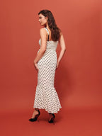 Women's Summer Dots Printed Sexy Lace Splicing Sling Dress Dress