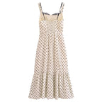 Women's Summer Dots Printed Sexy Lace Splicing Sling Dress Dress