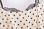 Women's Summer Dots Printed Sexy Lace Splicing Sling Dress Dress