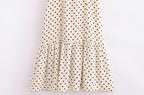Women's Summer Dots Printed Sexy Lace Splicing Sling Dress Dress