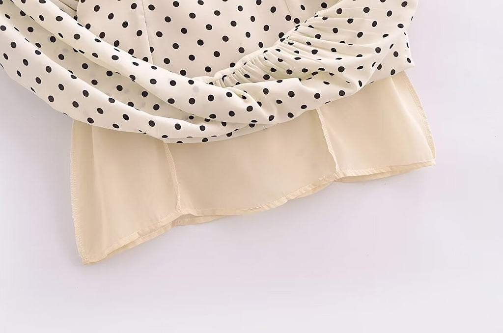 Women's Summer Dots Printed Sexy Lace Splicing Sling Dress Dress
