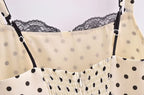 Women's Summer Dots Printed Sexy Lace Splicing Sling Dress Dress