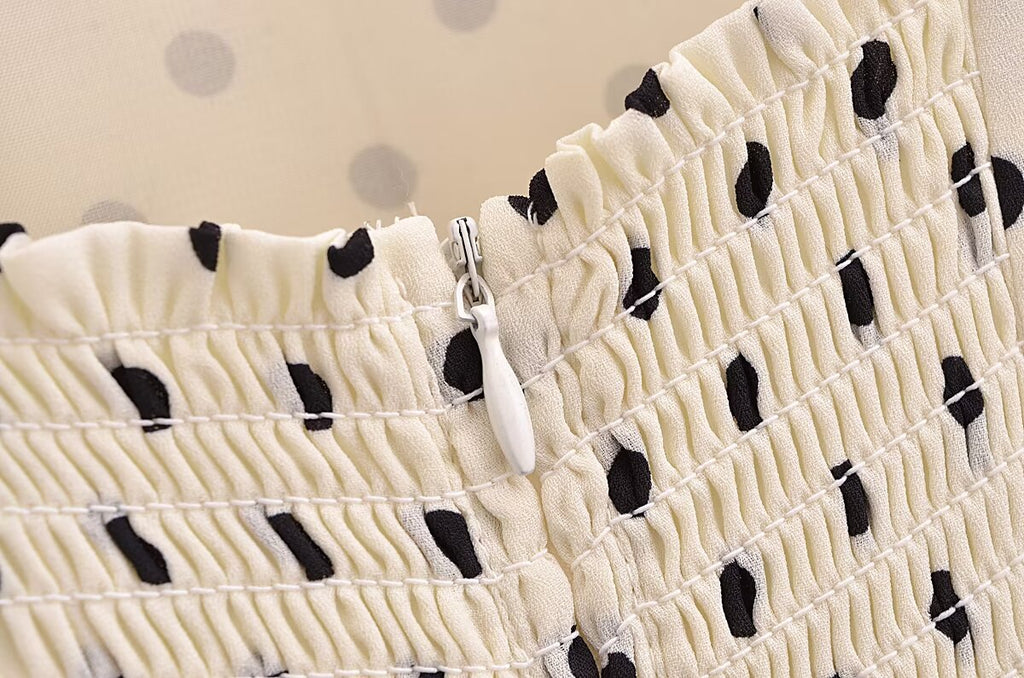 Women's Summer Dots Printed Sexy Lace Splicing Sling Dress Dress
