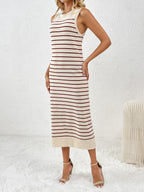 Sleeveless Striped Maxi Dress