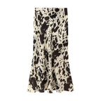 Animal Print Satin-Feel Midi Dress