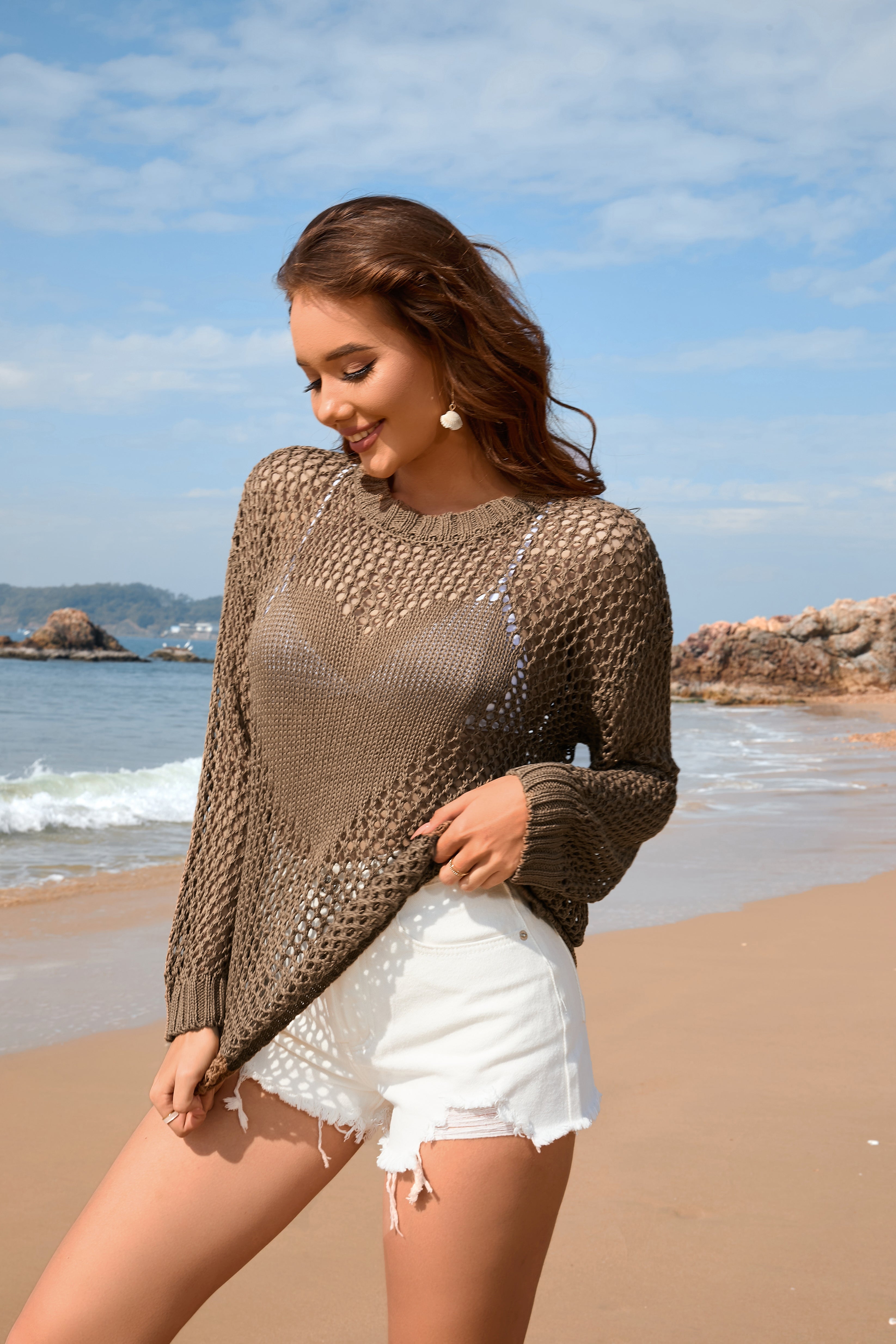 Knitwear Round Cover Up Swimwear