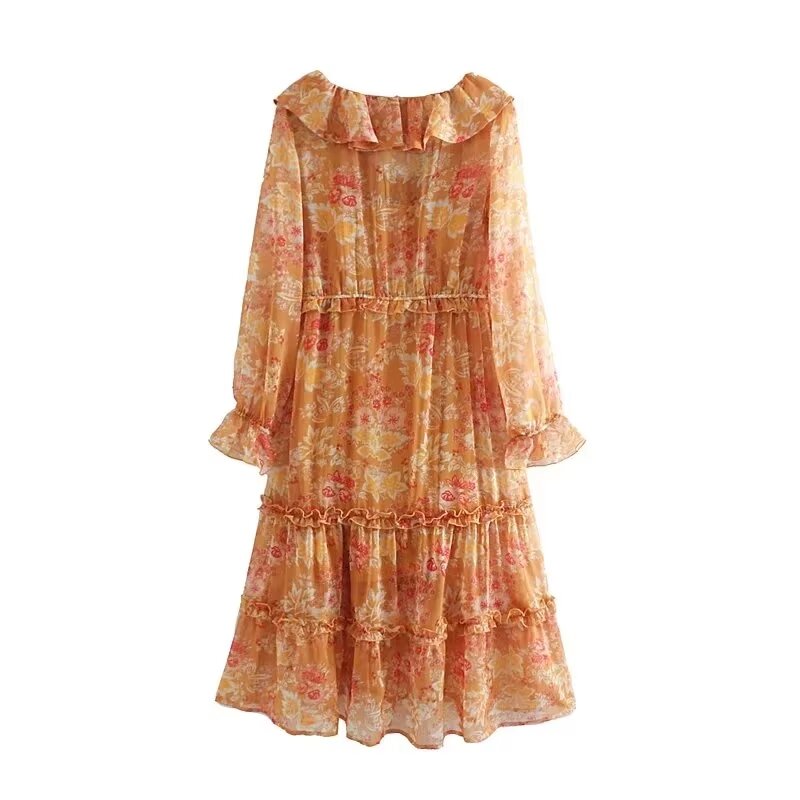 Solid-Color Spaghetti-Strap Floral-Print Two-Piece Set