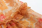 Solid-Color Spaghetti-Strap Floral-Print Two-Piece Set