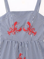 Casual Lobster Embroidery Pattern Pigeon Camisole Dress