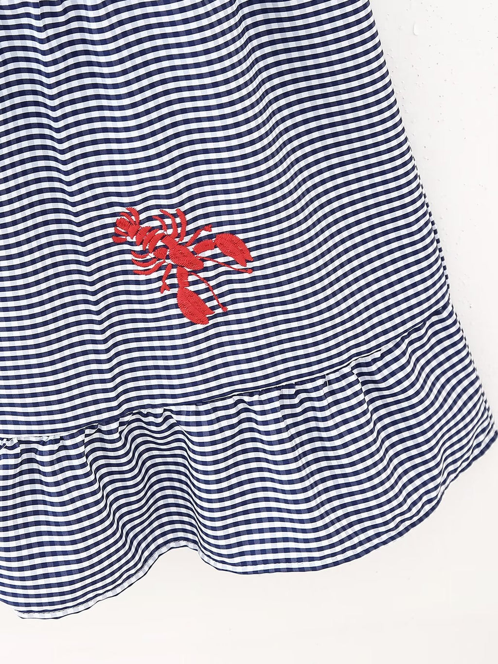 Casual Lobster Embroidery Pattern Pigeon Camisole Dress