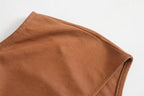 Belted Patchwork Winter Dress