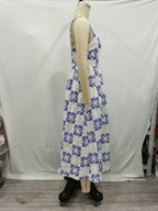 Women's French Embroidered Slim Hip Spaghetti Strap Maxi Dress