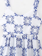 Women's French Embroidered Slim Hip Spaghetti Strap Maxi Dress