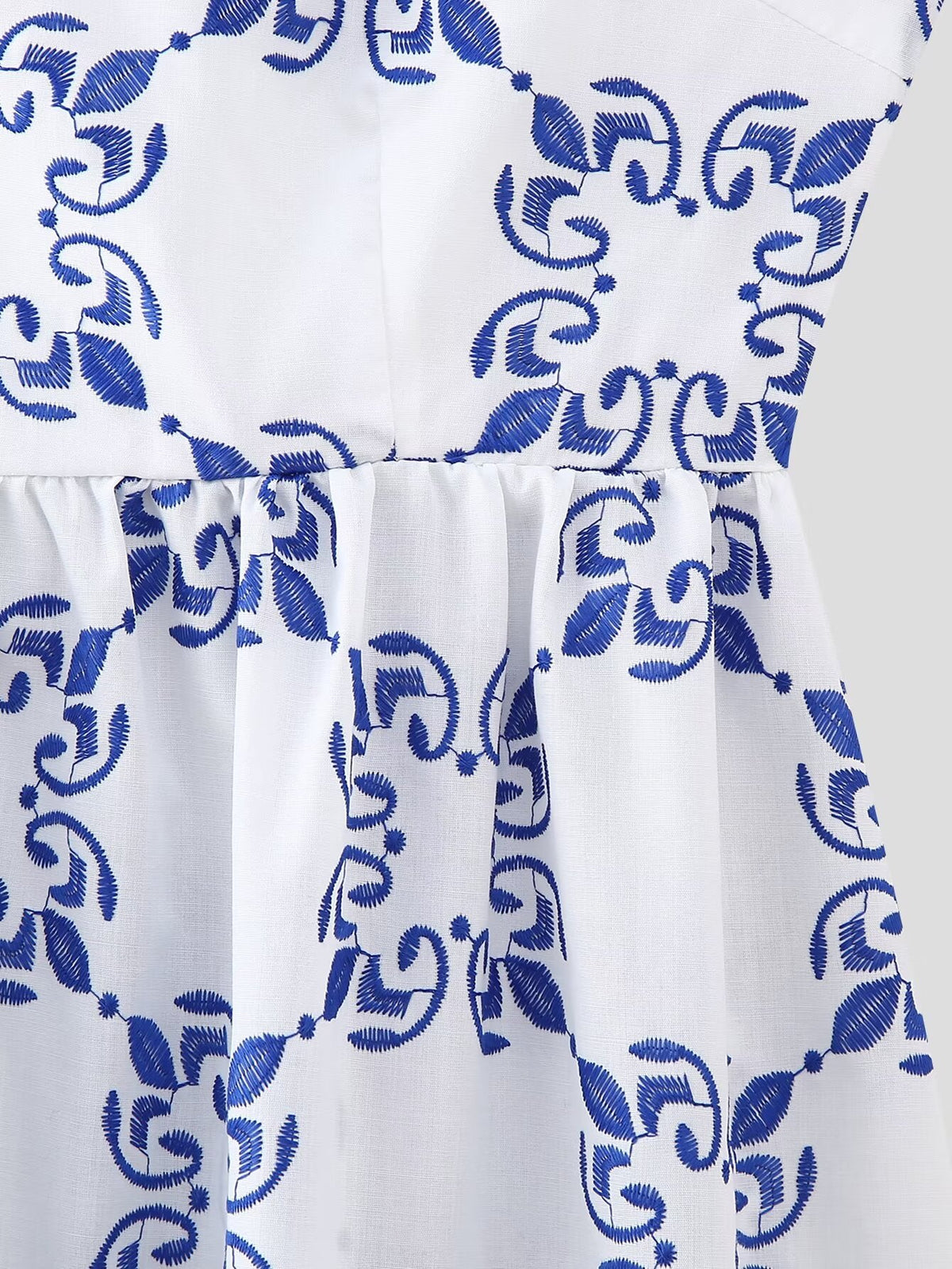 Women's French Embroidered Slim Hip Spaghetti Strap Maxi Dress