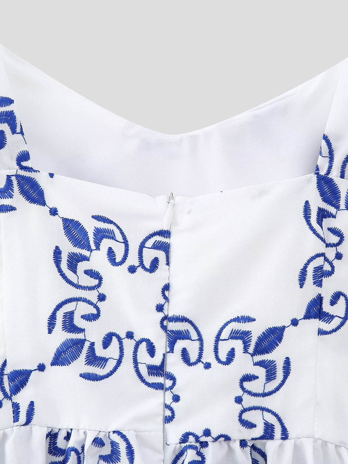 Women's French Embroidered Slim Hip Spaghetti Strap Maxi Dress