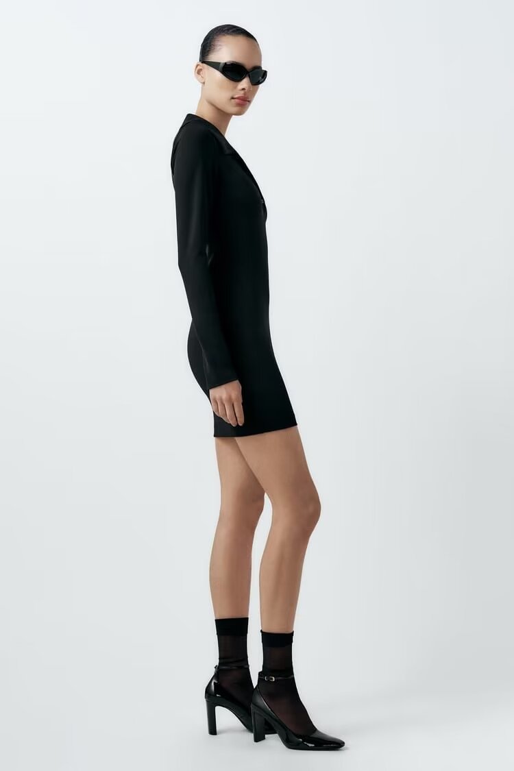 Collared Long Sleeve Mini Dress