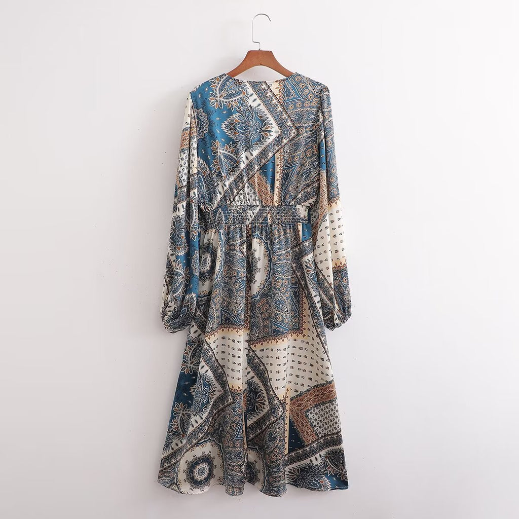 Long Printed Casual Loose Dress