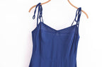 Women's High-Waist Side-Slit Cami Midi Dress