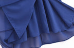 Women's High-Waist Side-Slit Cami Midi Dress