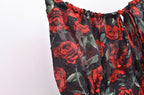 Women's Rose Jacquard Fishtail Cami Dress