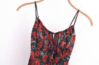 Women's Rose Jacquard Fishtail Cami Dress